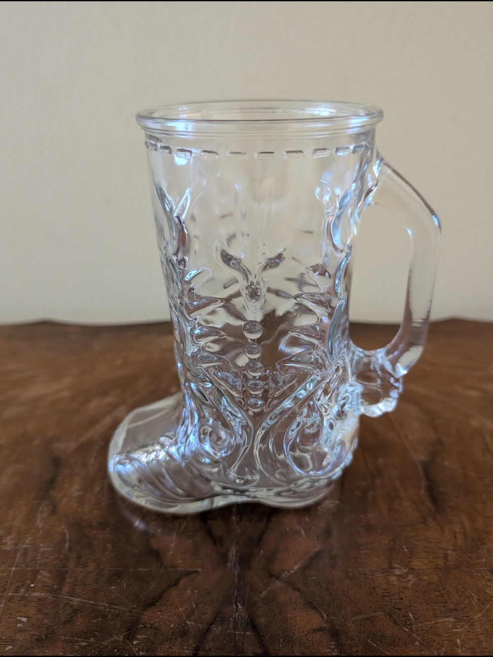 Vintage Libbey of Canada Glass Cowboy Boot Mug | 1970s Western Beer Stein
